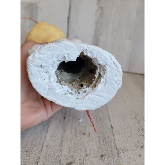 vintage Paper mache white Easter bunny‎ egg basket home decor spring vintage - Picture 8 of 8